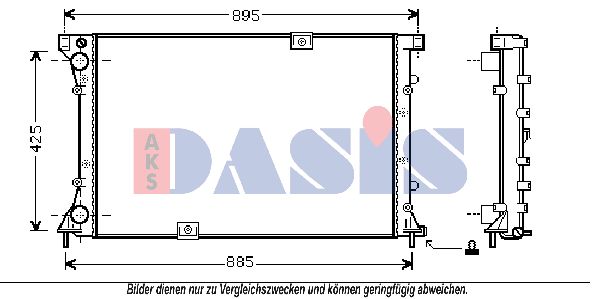 AKS DASIS Jäähdytin,moottorin jäähdytys 150054N